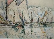 Paul Signac Departure of Three-Masted Boats at Croix-de-Vie France oil painting artist